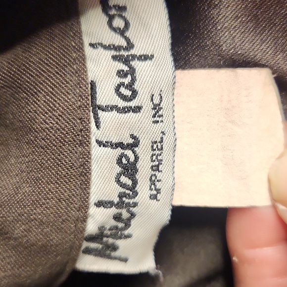 Vintage olive green faux suede long length lightweight blazer jacket extra large - Picture 7 of 14